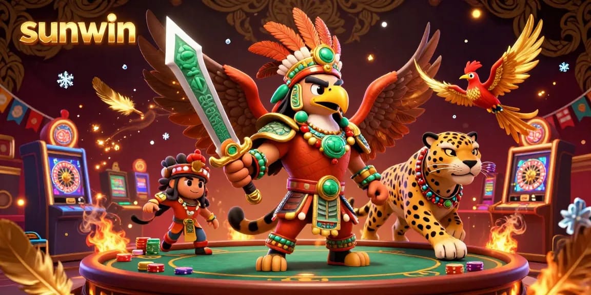 Experience thrilling gameplay at sunwin with a vibrant 3D casino scene featuring dynamic characters and gambling elements.