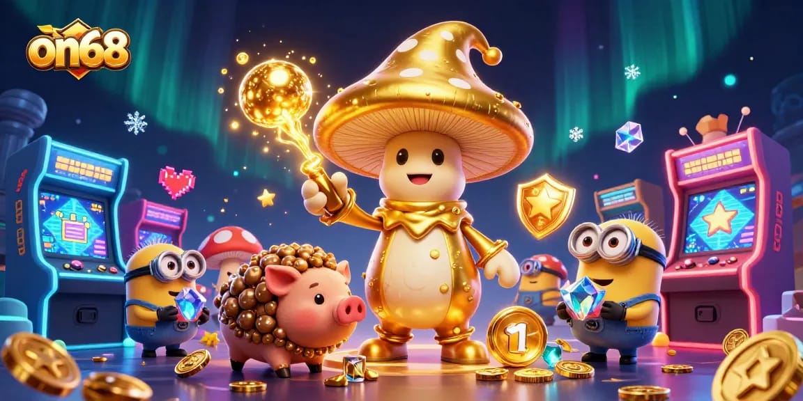 Experience thrilling gaming at on68 with unique characters in a magical casino setting.