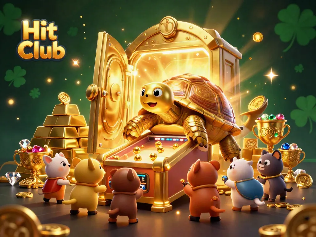 Experience the excitement of winning at Hit Club with its casino-style golden tortoise and treasure scheme.