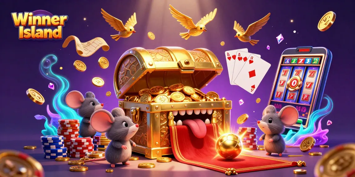 Experience excitement at Winner Island casino with golden treasures, games, and adventure!