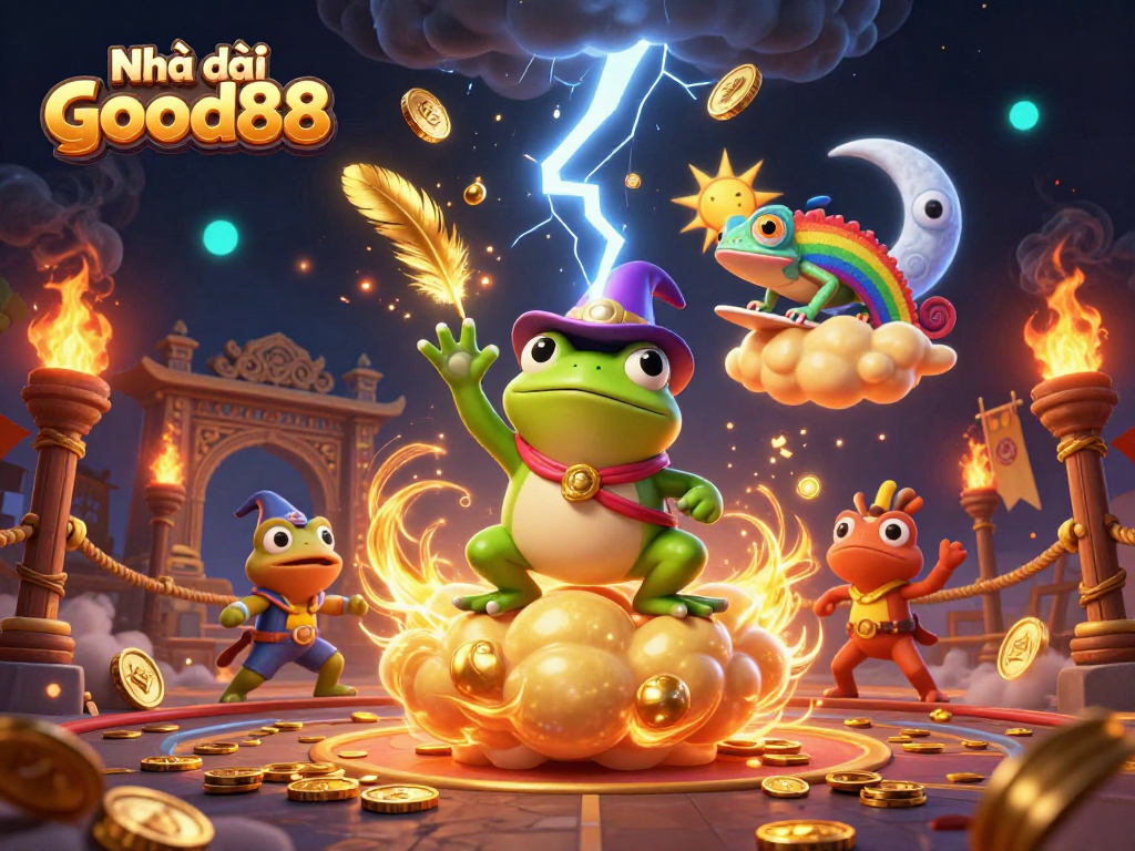 Experience thrill at Nhà cái good88 with dynamic 3D casino characters and golden coin action