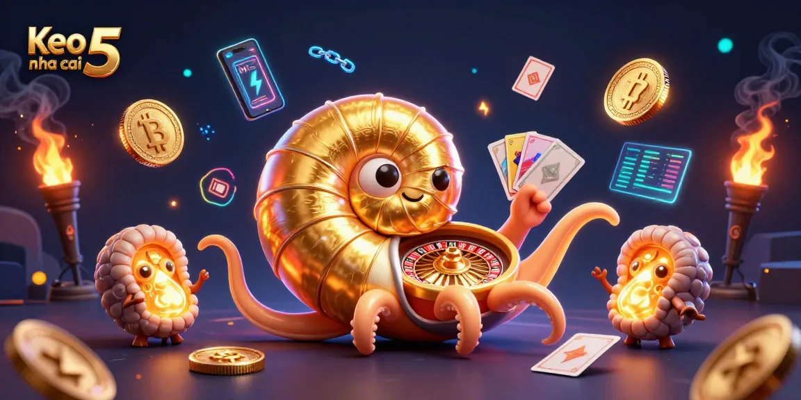 Engage with Keo nha cai 5 in this vibrant 3D illustration showcasing a dynamic casino scene.